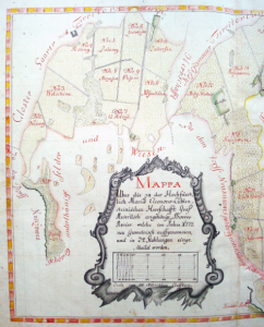 Mapa Hájemství Kněževeského z roku 1777